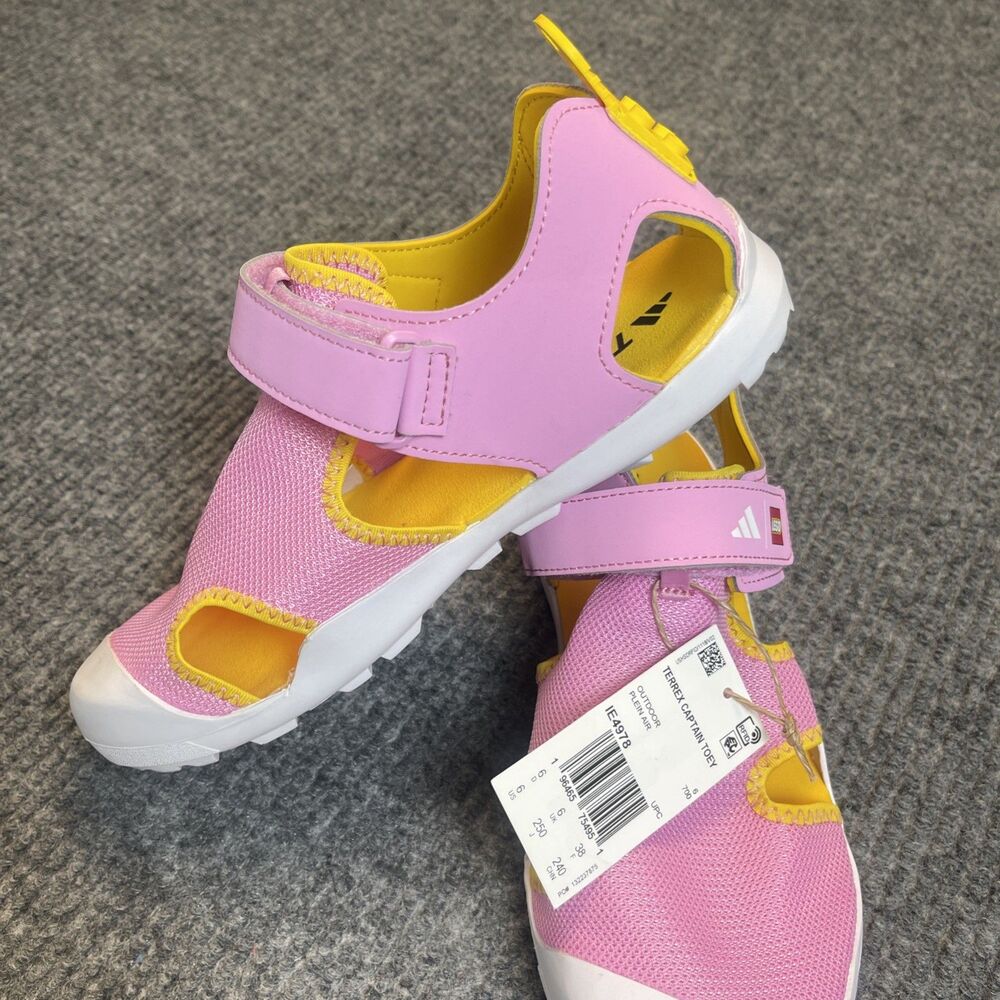 Adidas Terrex LEGO Captain Toey Girls Size 6 Sandals Outdoor Shoes Pink NEW - Picture 6 of 12